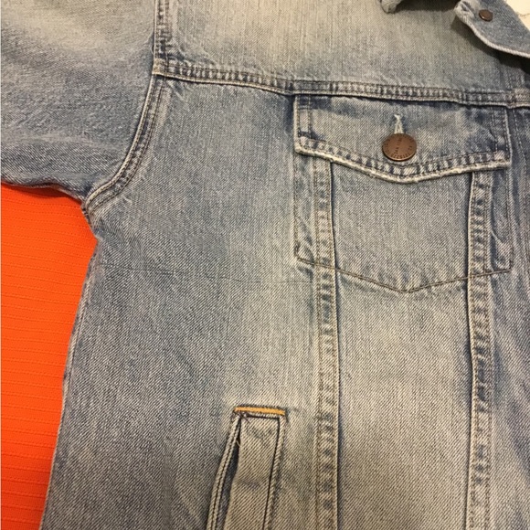 CURRENT ELLIOTT THE ROLLED SLEEVE TRUCKER JEANS JACKET PRE OWNED SIZE 1 - Picture 3 of 12